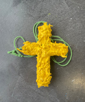 HONEY SOLDIERS CROSS NECKLACE