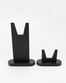 DUO DISPLAY STAND — Supports noirs pour sculpture