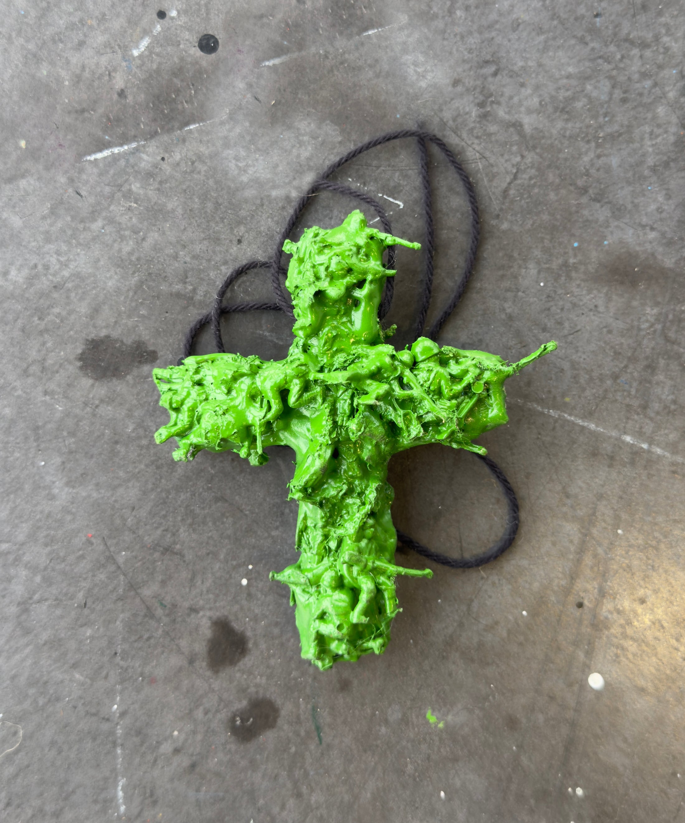 SLIME SOLDIERS CROSS NECKLACE