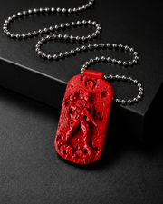SOLDIERS NECKLACE (RED) — création SVHAINE ALVAREZ — vue 1