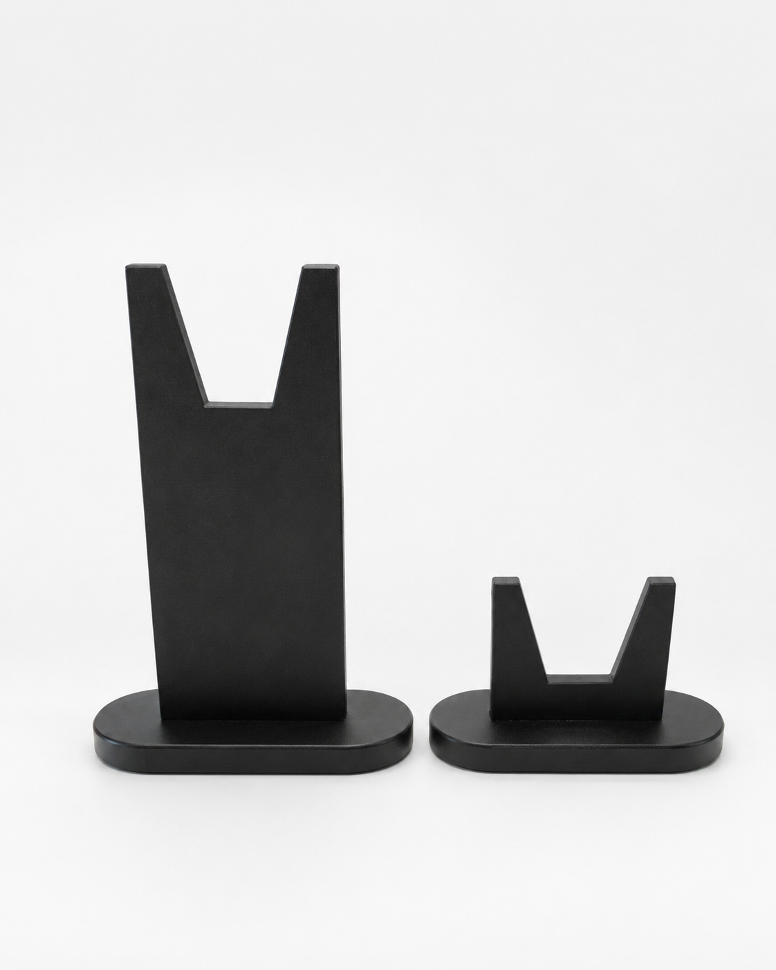 DUO DISPLAY STAND — Supports noirs pour sculpture