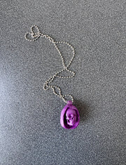 DOLLS SKULL HEAD NECKLACE (PURPLE)