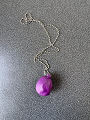 DOLLS SKULL HEAD NECKLACE (PURPLE)