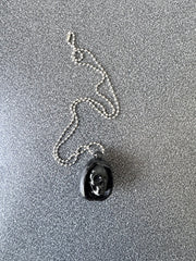 DOLLS SKULL HEAD NECKLACE (BLACK)