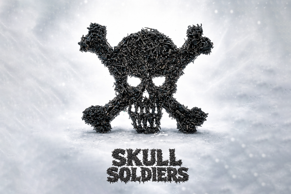 SKULL SOLDIERS Black Sculpture — vue principale