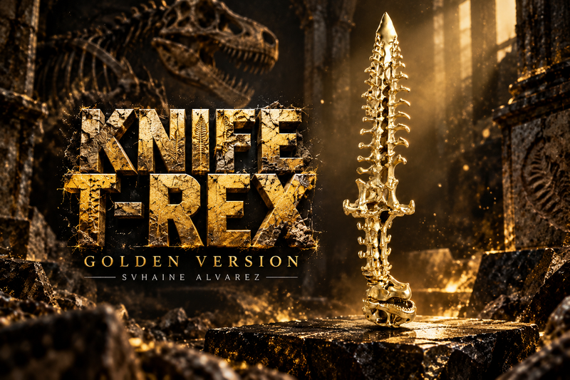 KNIFE T-REX GOLDEN VERSION
